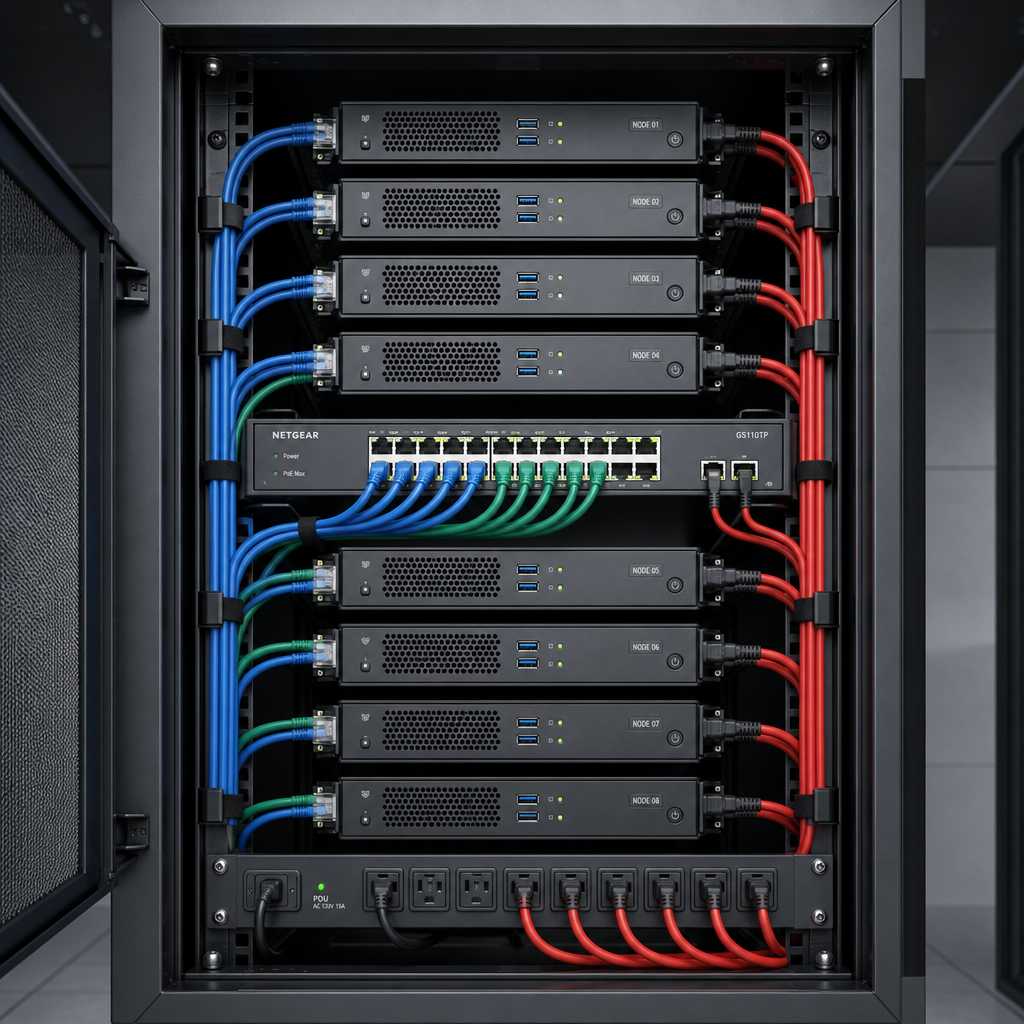 Rack Network Design: Switch Placement for Compact Labs